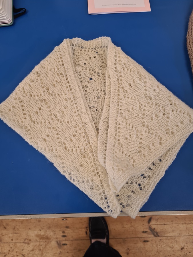 Frances - made with merino exmoor cross wool spun and knitted.
